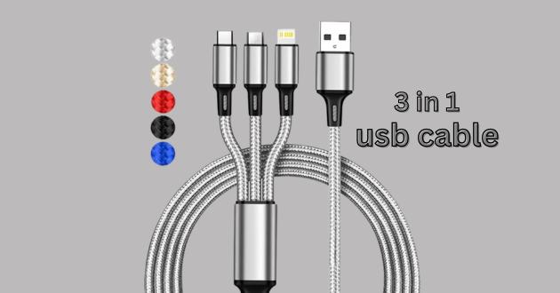 3 in 1 usb charging cable